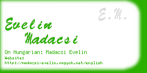 evelin madacsi business card